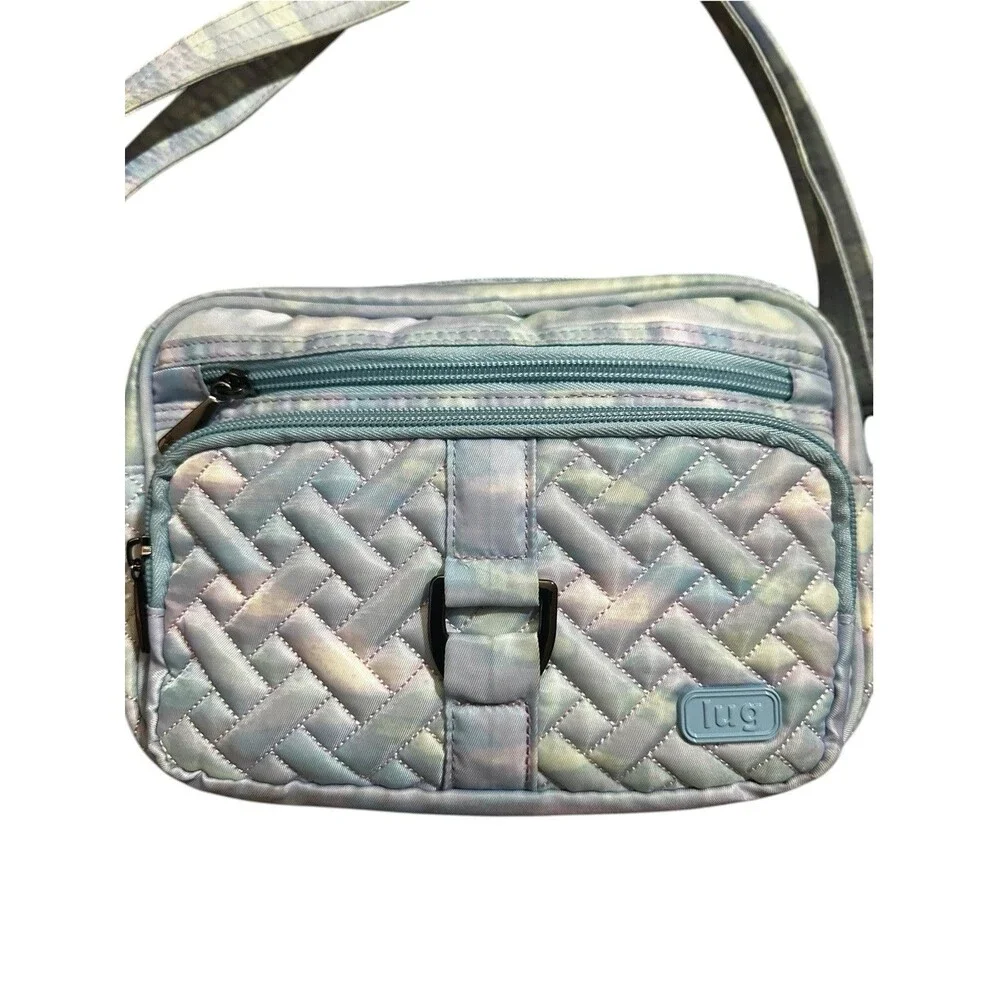 Lug Carousel RFID Convertible Crossbody Secure Travel Purse 9x7 Mystic Sea Glass